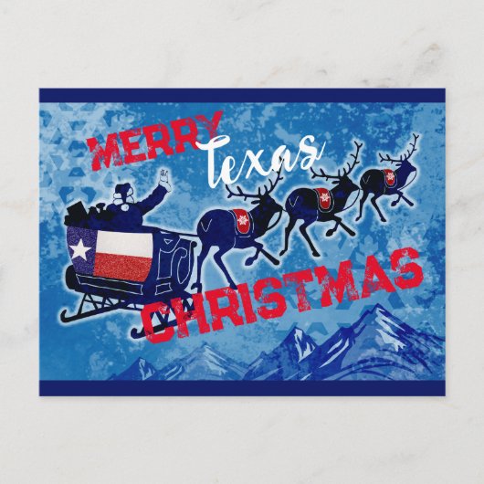 Merry Texas briefkaart kerst (Voorkant)