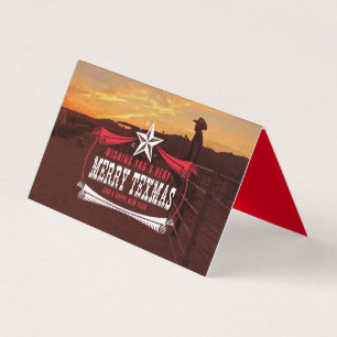 Merry Texmas Cowboy Christmas Kaart