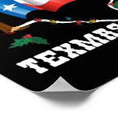 Merry Texmas Texas Flag Kerstmis Familie Holi Poster (Hoek)
