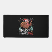 Merry Thanksgiving Happy Thanksgiving Santa Turkey Bureaumat (Voorkant)