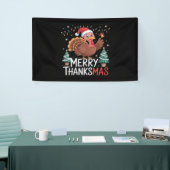 Merry Thanksgiving Happy Thanksgiving Santa Turkey Spandoek (Beurs)