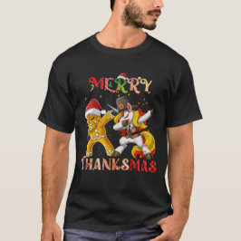 Merry Thanksgiving Unicorn Biscuit Dabbing T-shirt