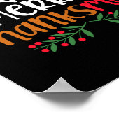 Merry Thanksmas Christmas Thanksgiving Turkey Sant Poster (Hoek)