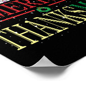 Merry Thanksmas Santa Hat Xmas Familie Mannen Vrou Poster (Hoek)