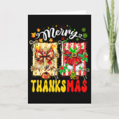 Merry Thanksmas Thanksgiving Christmas Coquette Bo Kaart (Voorkant)