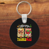 Merry Thanksmas Thanksgiving Christmas Coquette Bo Sleutelhanger (Voorkant)