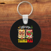 Merry Thanksmas Thanksgiving Christmas Coquette Bo Sleutelhanger (Voorkant)