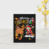 Merry Thanksmas Thanksgiving Kerstmis Kaart (Gele Bloem)