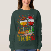 Merry Thanksmas Thanksgiving Kerstmis Ugly Xmas P Trui (Voorkant)