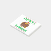 Merry thanksmas Thanksgiving turkey kerst Post-it® Notes (Schuin)