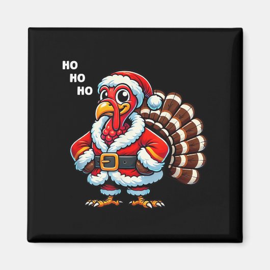 Merry Thanksmas Thanksgiving Turkey Xmas Funny Kid Magneet (Voorkant)