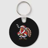 Merry Thanksmas Thanksgiving Turkey Xmas Funny Kid Sleutelhanger (Voorkant)