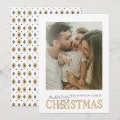 Merry Tidings Foto Kerstmis Feestdagenkaart (Voorkant / Achterkant)
