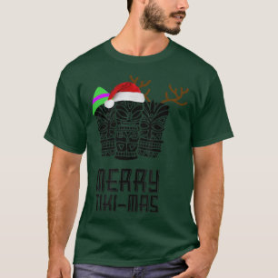 Merry TikiMas Kerstmis, Santa Hat Tiki T-shirt