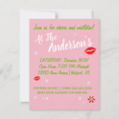 Merry-tini Merry Martini Holiday Cocktail Party Kaart (Achterkant)