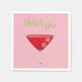 Merry-tini Merry Martini Holiday Cocktail Party Servetten (Voorkant)