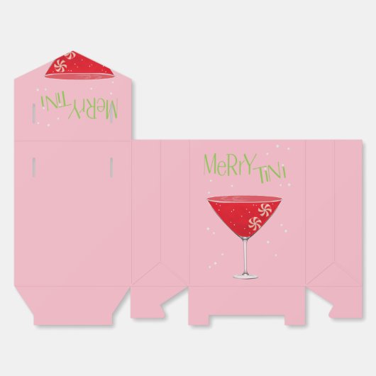 Merry-tini Merry Martini Kerstborrel Bedankdoosjes (Ongevouwen)