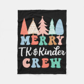 Merry Tk And Kinder Crew Kindergarten Teacher Chri Fleece Deken (Voorkant)