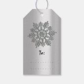 Merry to Holiday Gift Happy New Year Snow Silver Cadeaulabel (Achterkant)