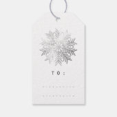 Merry to Holiday Snowflakes Grey Pset Red Black Cadeaulabel (Achterkant)