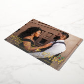 Merry & To Married w Holly Engaged Photo Folie Uitnodiging (Gedraaid)