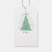 Merry to Name Holiday GreenDiamond kerstboom Cadeaulabel (Achterkant)