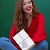 Merry to Name Holiday Kerstboom Blue Snow Cadeaulabel