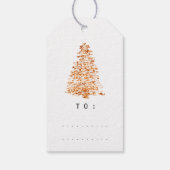 Merry to Name Holiday Kerstboom Green Copper Cadeaulabel (Achterkant)