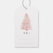 Merry to Name Holiday Kerstboom Roos Blush Cadeaulabel (Achterkant)