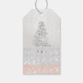 Merry to Name Holiday kerstboomvloed Spark Snow Cadeaulabel (Achterkant)