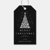 Merry to Name Holiday Kerstdiamant Black Cadeaulabel (Voorkant)