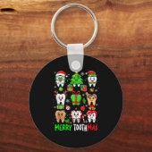 Merry Toothmas Teeth Collection Santa Reindeer Xma Sleutelhanger (Voorkant)