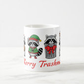 Merry Trashmas – Funny Christmas Raccoons Koffiemok (Center)