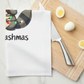 Merry Trashmas Funny Raccoon Kerstvakantie Theedoek (Quarter Fold)