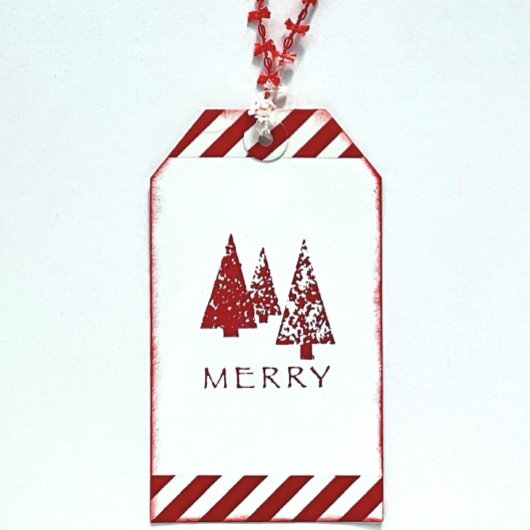 Merry Trees Wood Art Stamp Rubberstempel
