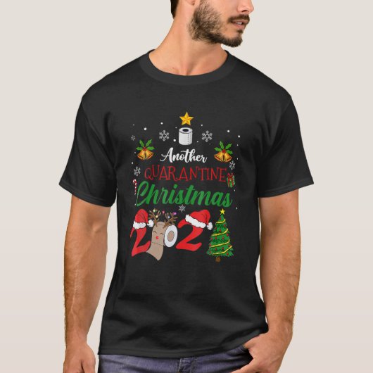 Merry Trexmas Funny Trex-kerstpajama kostuum T-shirt (Voorkant)