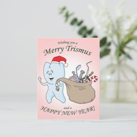 "Merry Trismus" Kerst Kaart (Staand voorkant)