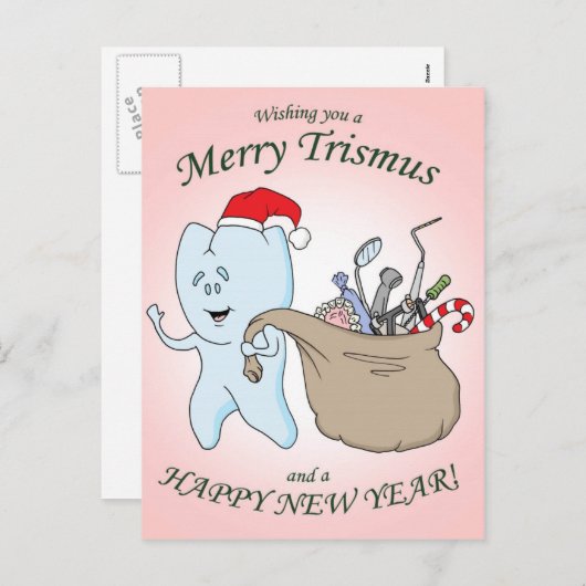 "Merry Trismus" Kerst Kaart (Voorkant / Achterkant)