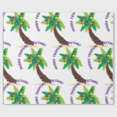 Merry Tropical Kerstmis Cadeaupapier (Vlak)