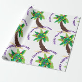 Merry Tropical Kerstmis Cadeaupapier (Uitgerold)