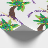 Merry Tropical Kerstmis Cadeaupapier (Hoek)