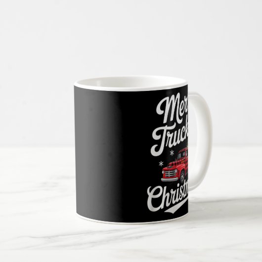 Merry Truckin' Christmas Buffalo Plaid Clic Ck Up  Koffiemok (Voorkant rechts)