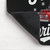 Merry Truckin' Christmas Buffalo Plaid Clic Ck Up  Muismat (Hoek)