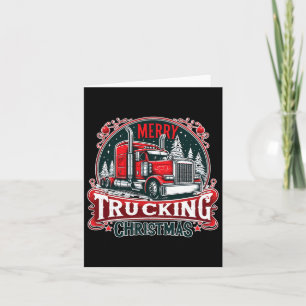 Merry Trucking Christmas Cool Truck Driver Grappig Kaart