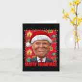 Merry Trump Xmas 2024 Kaart (Gele Bloem)