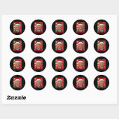 Merry Trump Xmas 2024 Ronde Sticker (Vel)