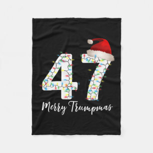 Merry Trumpmas 47 Family Matching PJ Funny Christm Fleece Deken