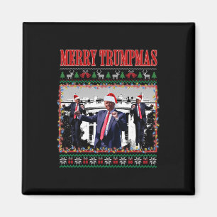 Merry Trumpmas Donald Trump Kerstman Familie Xmas Magneet