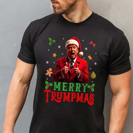 Merry Trumpmas Donald Trump Kerstman Hat Kerstmis T-shirt