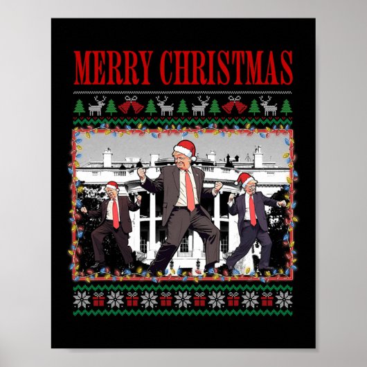 Merry Trumpmas - Kerstman Donald Trump Dance Poster (Voorkant)